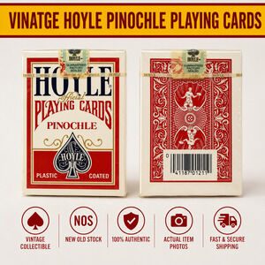Vintage Hoyle Official Pinochle Playing Cards No. 1211 Factory Sealed NOS USA
